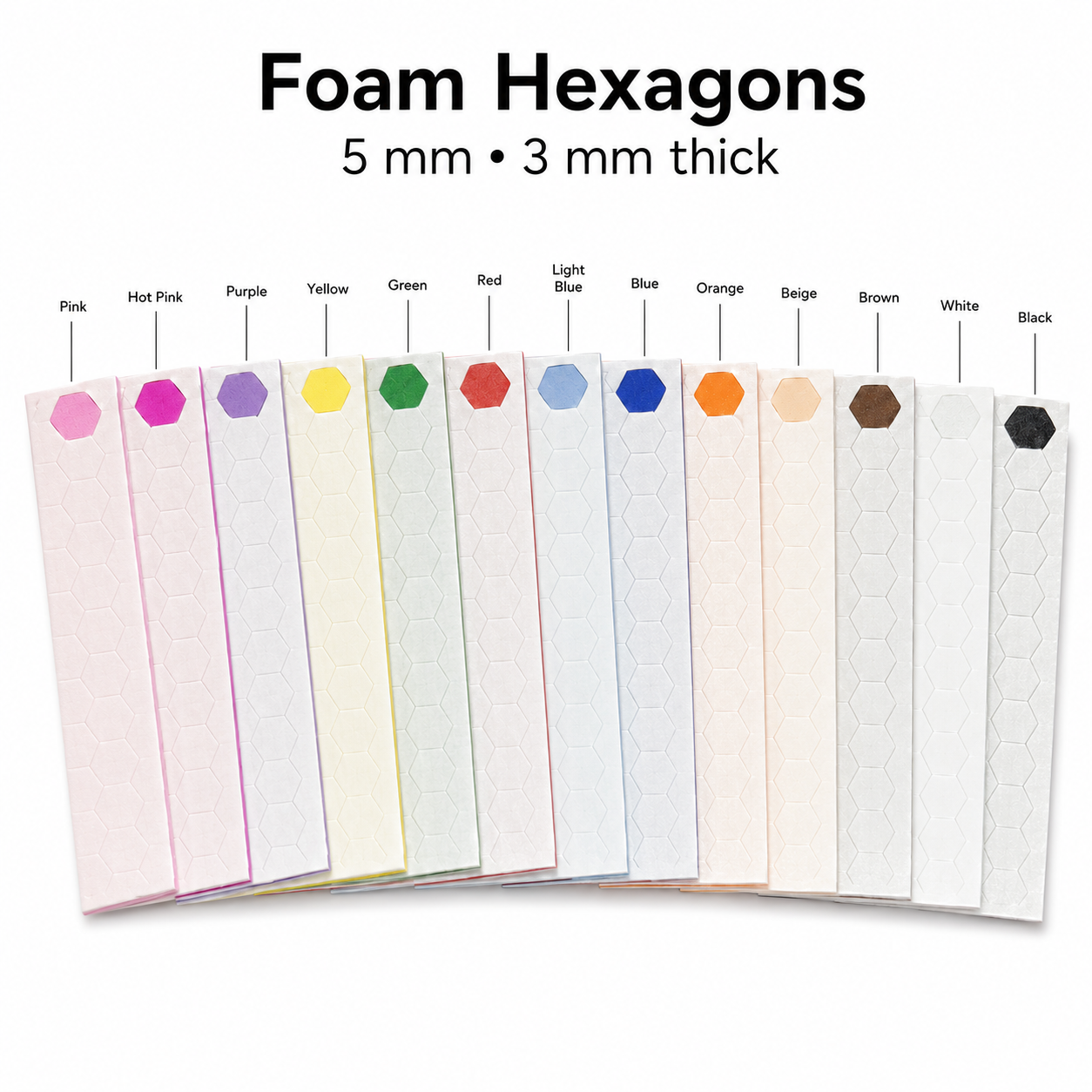 3MM Foam Dots - HEXAGONS
