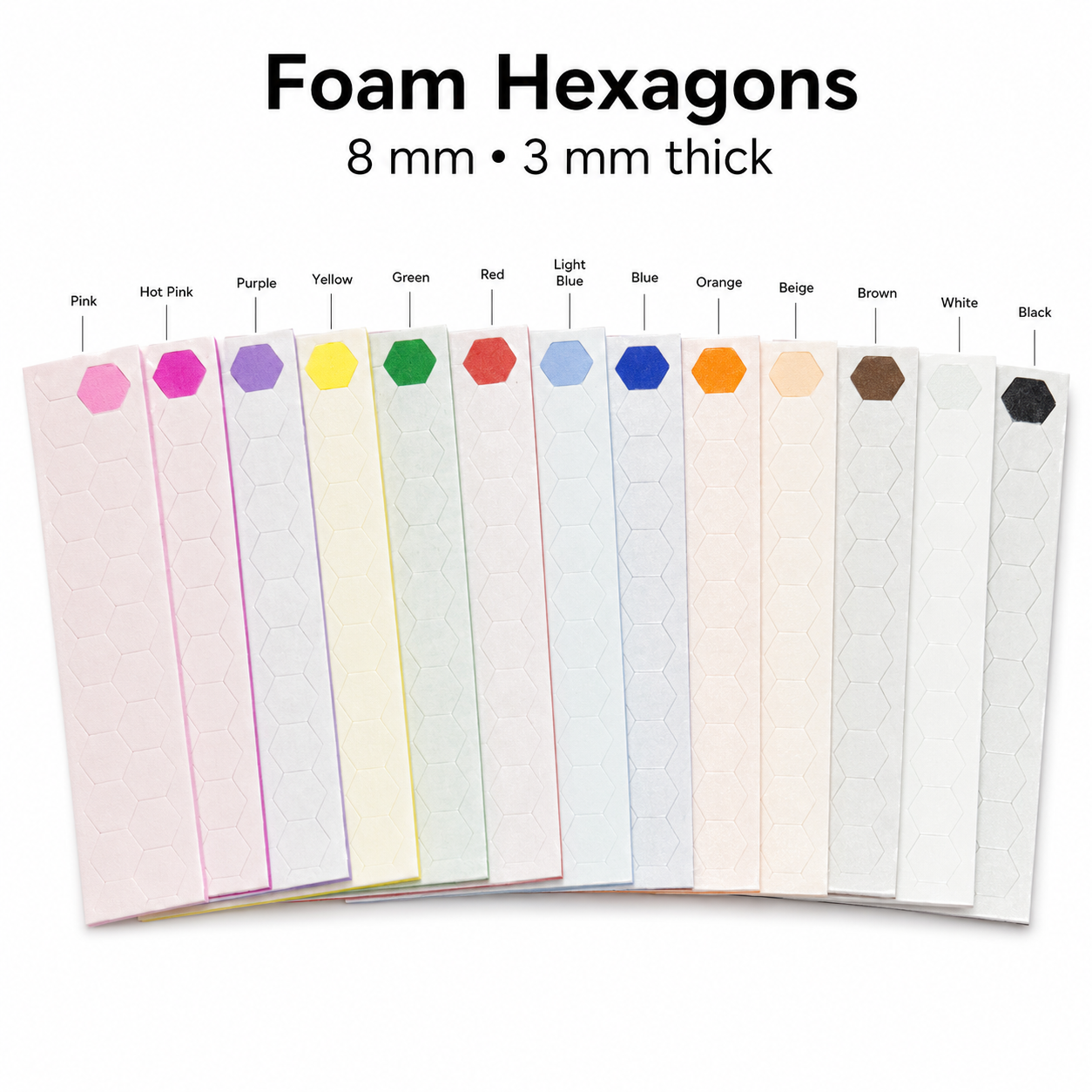 3MM Foam Dots - HEXAGONS