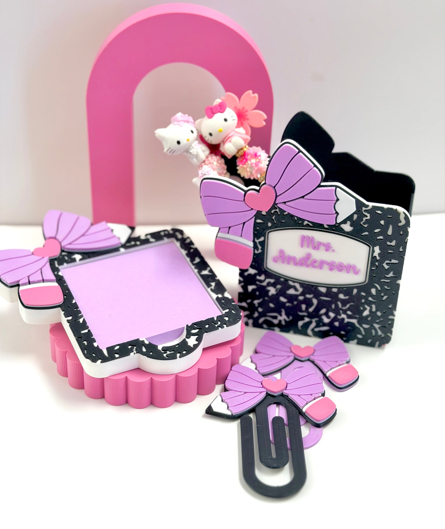 Personalized Teacher Desk Set - 3D Printed