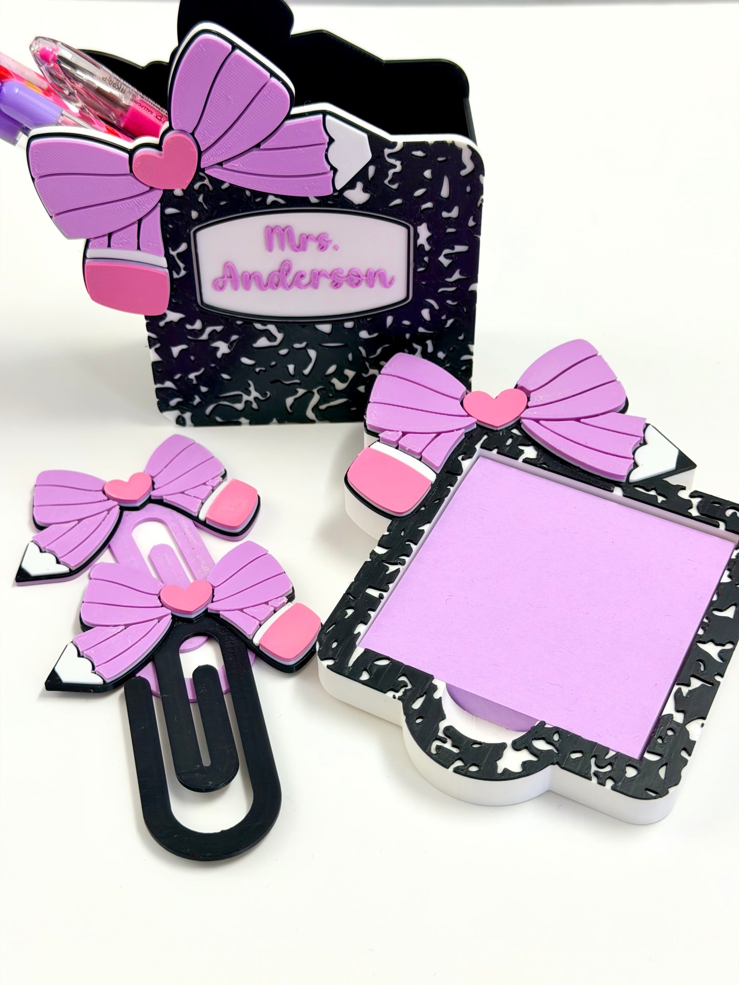 Personalized Teacher Desk Set - 3D Printed